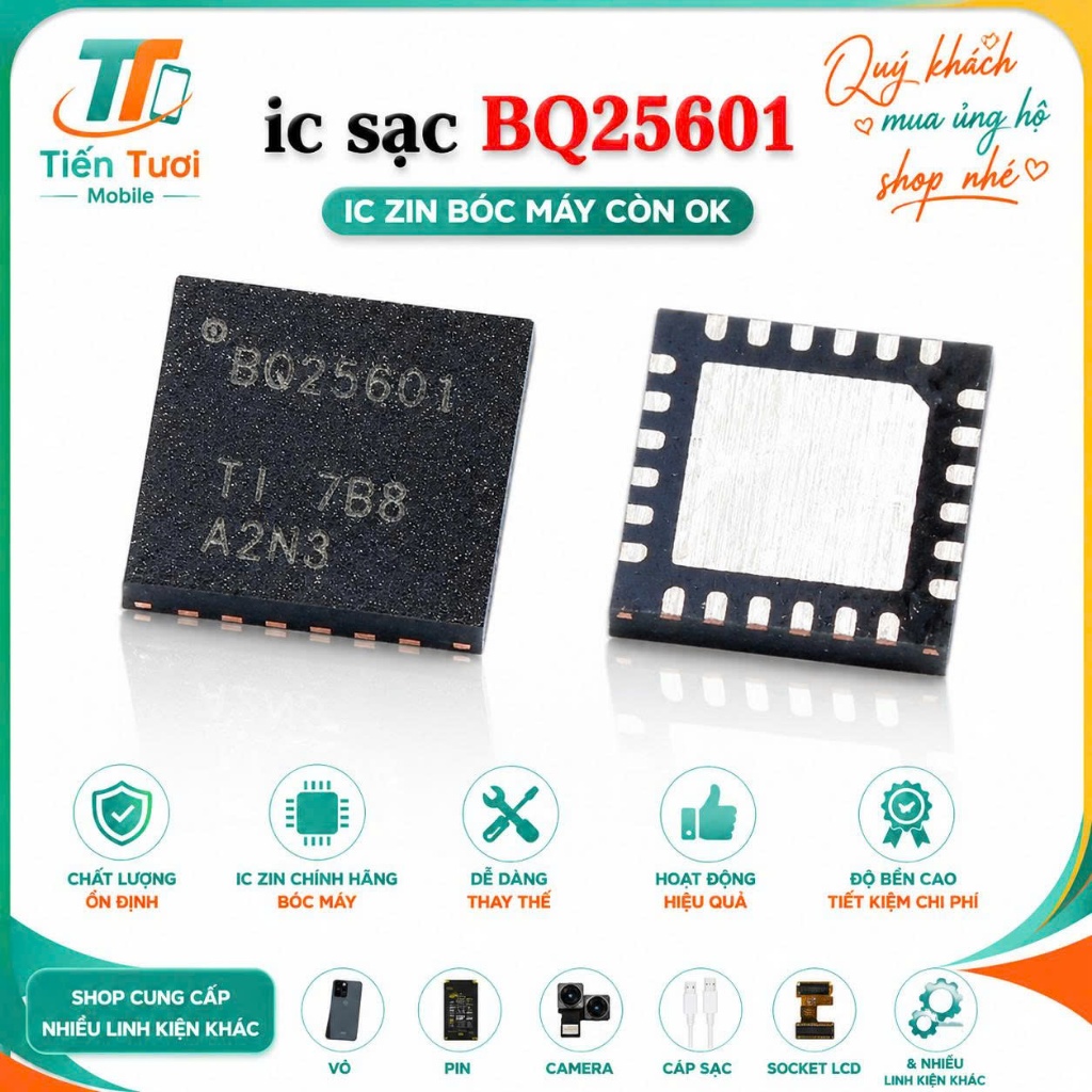 BQ25601 ic Sạc,sửa main dành cho kỹ thuật