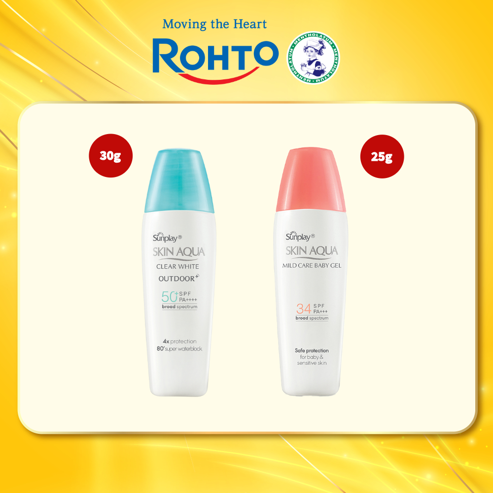 Gel Chống Nắng Sunplay Skin Aqua Clear White Outdoor 30g/ Sunplay Skin Aqua Mild Care Baby (tùy chọn
