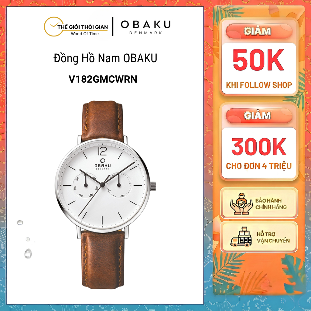 Đồng hồ đeo tay nam hiệu Obaku V182GMCWRN
