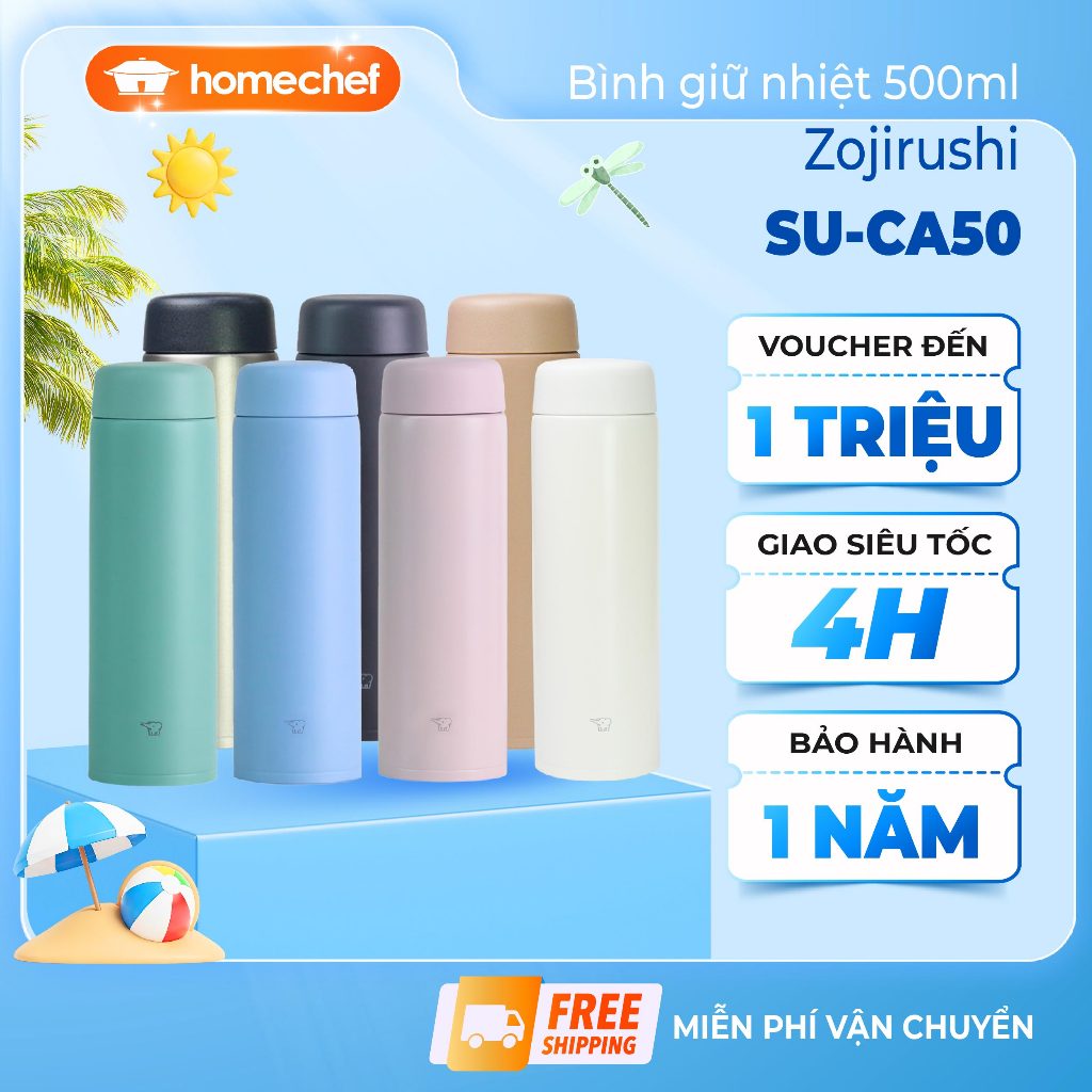Bình giữ nhiệt nóng lạnh Zojirushi SU-CA50, dung tích 500ml, sản xuất tại Thái, bảo hành 1 năm