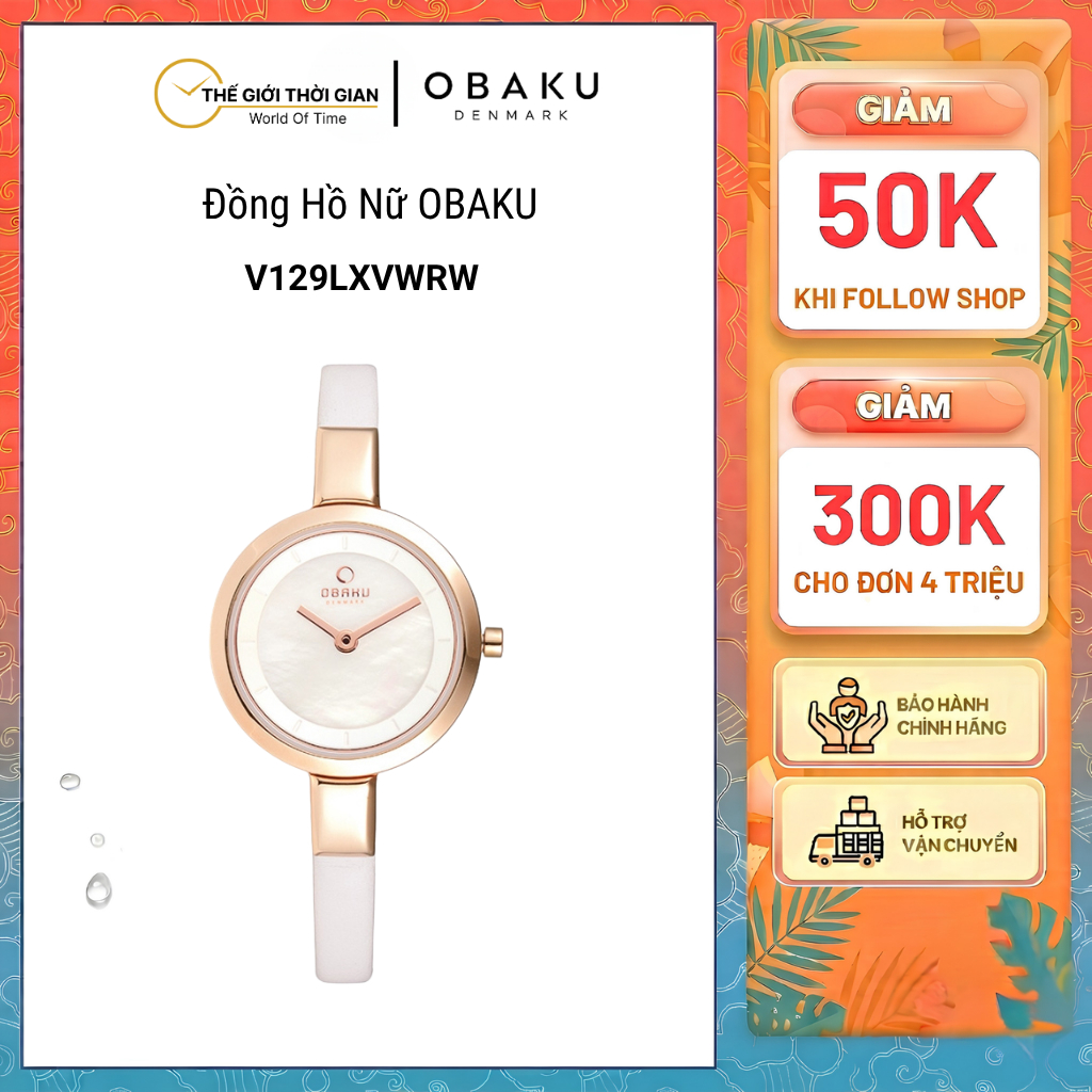 Đồng hồ đeo tay nữ hiệu Obaku V129LXVWRW