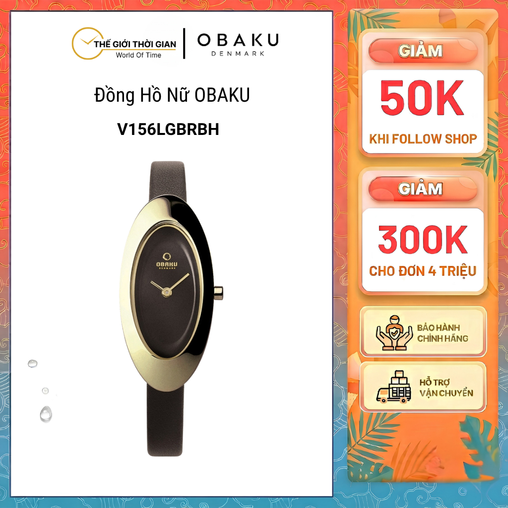 Đồng hồ đeo tay nữ hiệu Obaku V156LGBRBH
