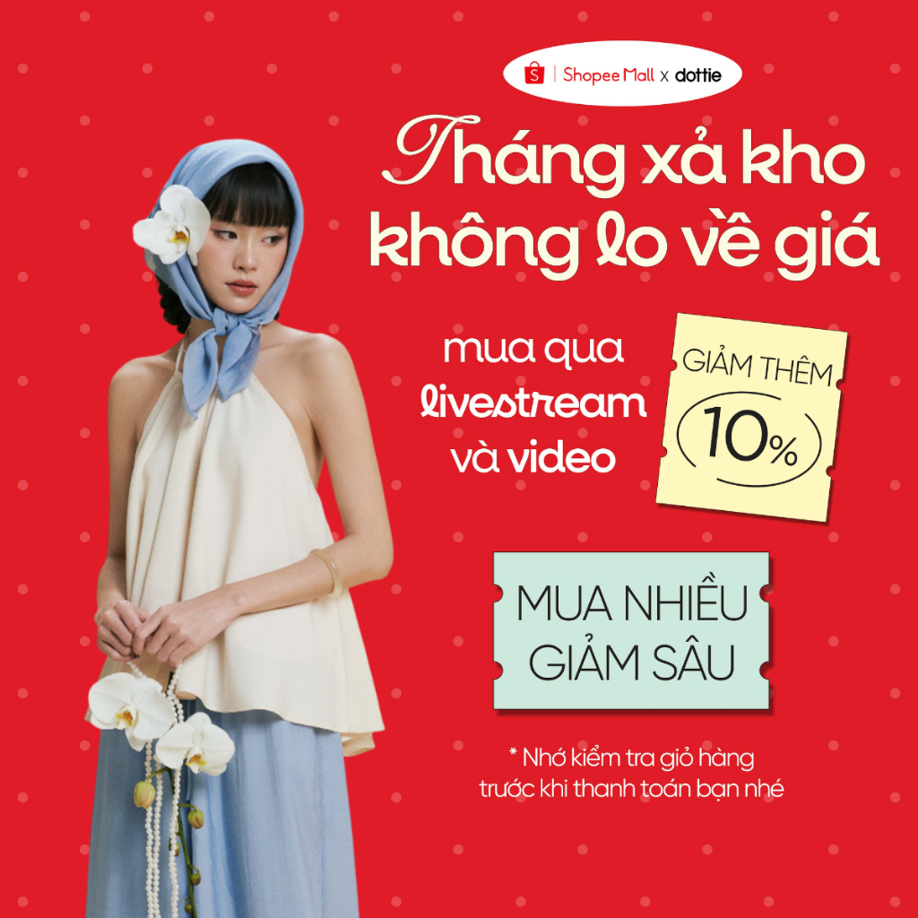 [SUMMER] DOTTIE - Áo kiểu yếm hở lưng - T1176
