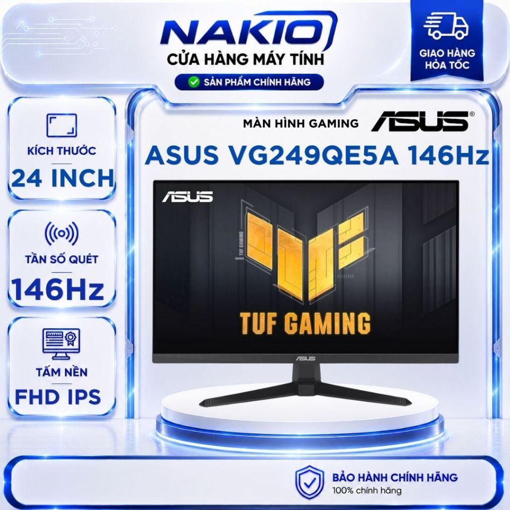 Màn Hình Gaming ASUS TUF VG249QE5A (23.8 inch / FHD / IPS / 146Hz / 1ms / Speaker / HDMI + DisplayPo