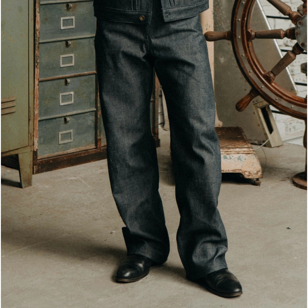 [NEW] Quần Jeans Nam 14 Oz "Awaji"- raw pink selvedge denim, dáng relax, màu deep blue - Copper Deni
