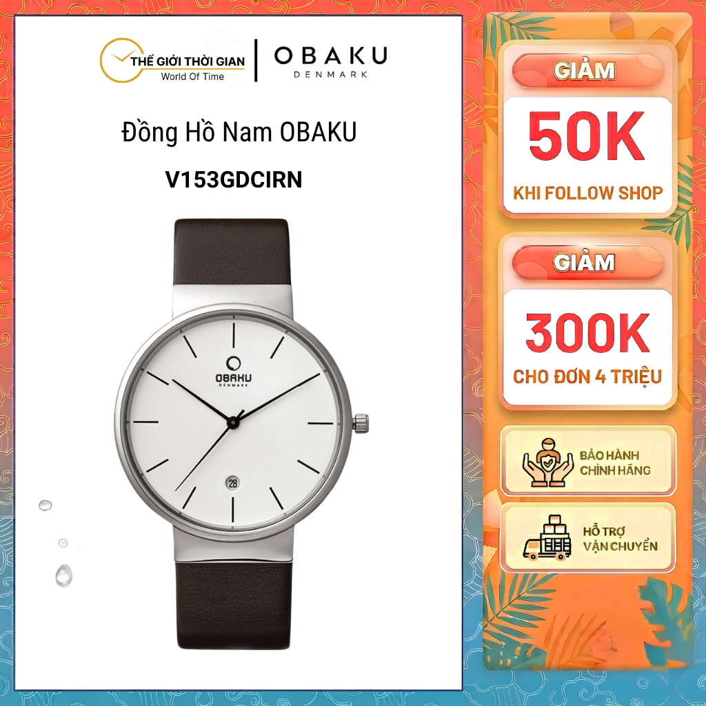 Đồng hồ đeo tay nam hiệu Obaku V153GDCIRN