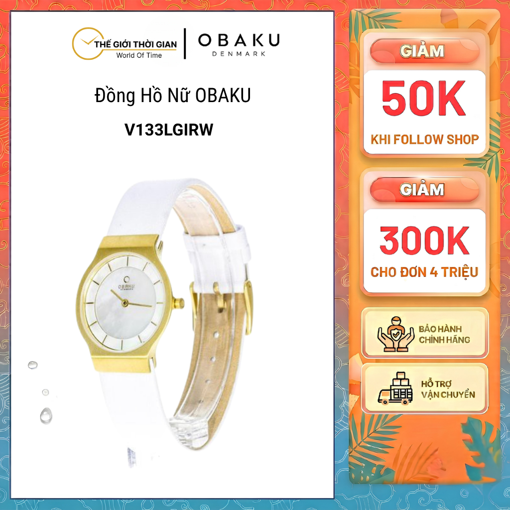 Đồng hồ đeo tay nữ hiệu Obaku V133LGIRW