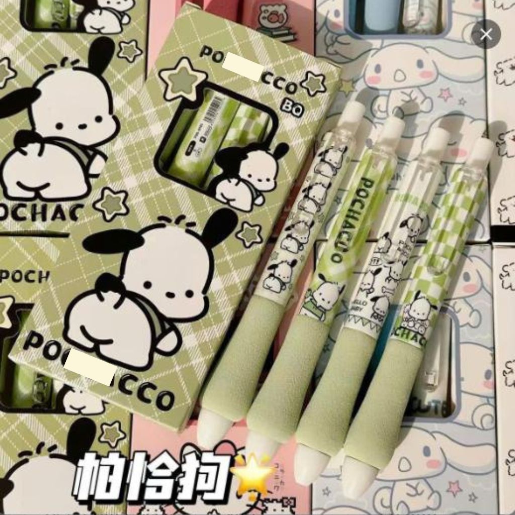 Set 4 Bút Màu Xanh Poocha Dễ Thương Tiện Lợi Saka Home