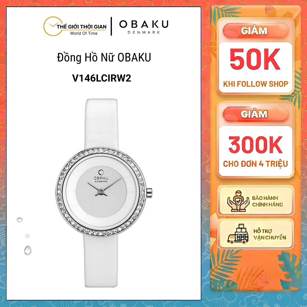 Đồng hồ đeo tay nữ hiệu Obaku V146LCIRW2