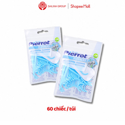 Tăm Chỉ Nha Khoa Pierrot Flossers 30 Cái Làm Sạch Kẽ Răng Khử Mùi Hôi Miệng