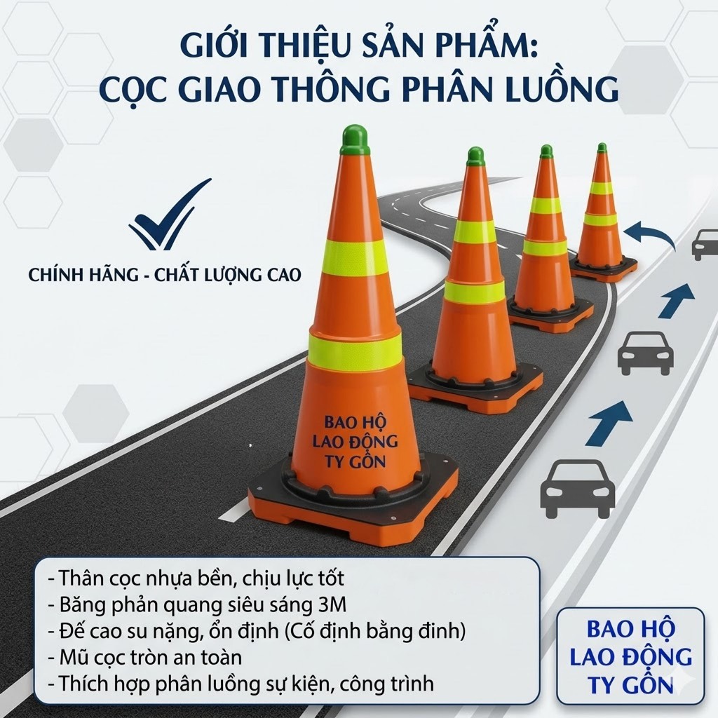 Cọc tiêu, chóp nón, trụ cảnh báo giao thông 70 loại cứng