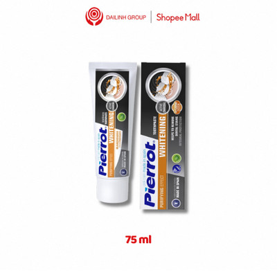 Kem Đánh Răng Pierrot Charcoal 75ml Than Hoạt Tính Toothpaste Làm Sạch Trắng Răng