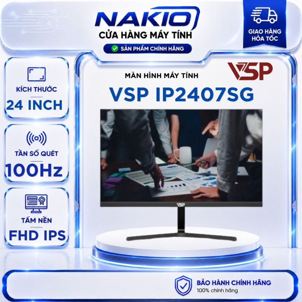Màn Hình VSP IP2407SG/ IP2407S (23.8inch/ IPS/ FHD/ 100Hz - 120Hz/ 1ms)-Bảo hành chính hãng 36 tháng
