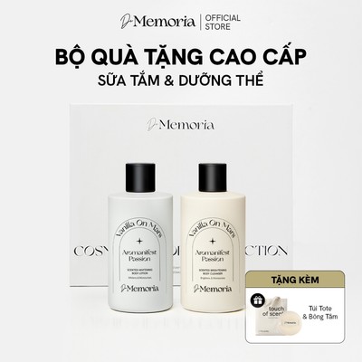[BỘ QUÀ TẶNG CAO CẤP] Bộ Đôi Sữa Tắm Và Dưỡng Thể Trắng Da Hương Nước Hoa Thư Giãn De Memoria 300ml/chai