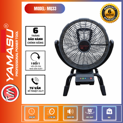 QUẠT DÙNG PIN, ĐIỆN YAMASU YMS-MQ33 - Chính Hãng