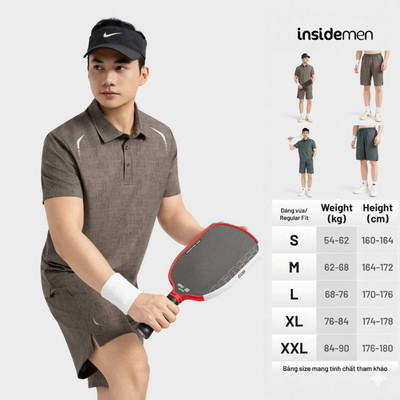 Bộ Đồ Thể Thao Insidemen Active Mềm Nhẹ Form Regular Co Giãn Thoải Mái Vận Động IST057MAH0