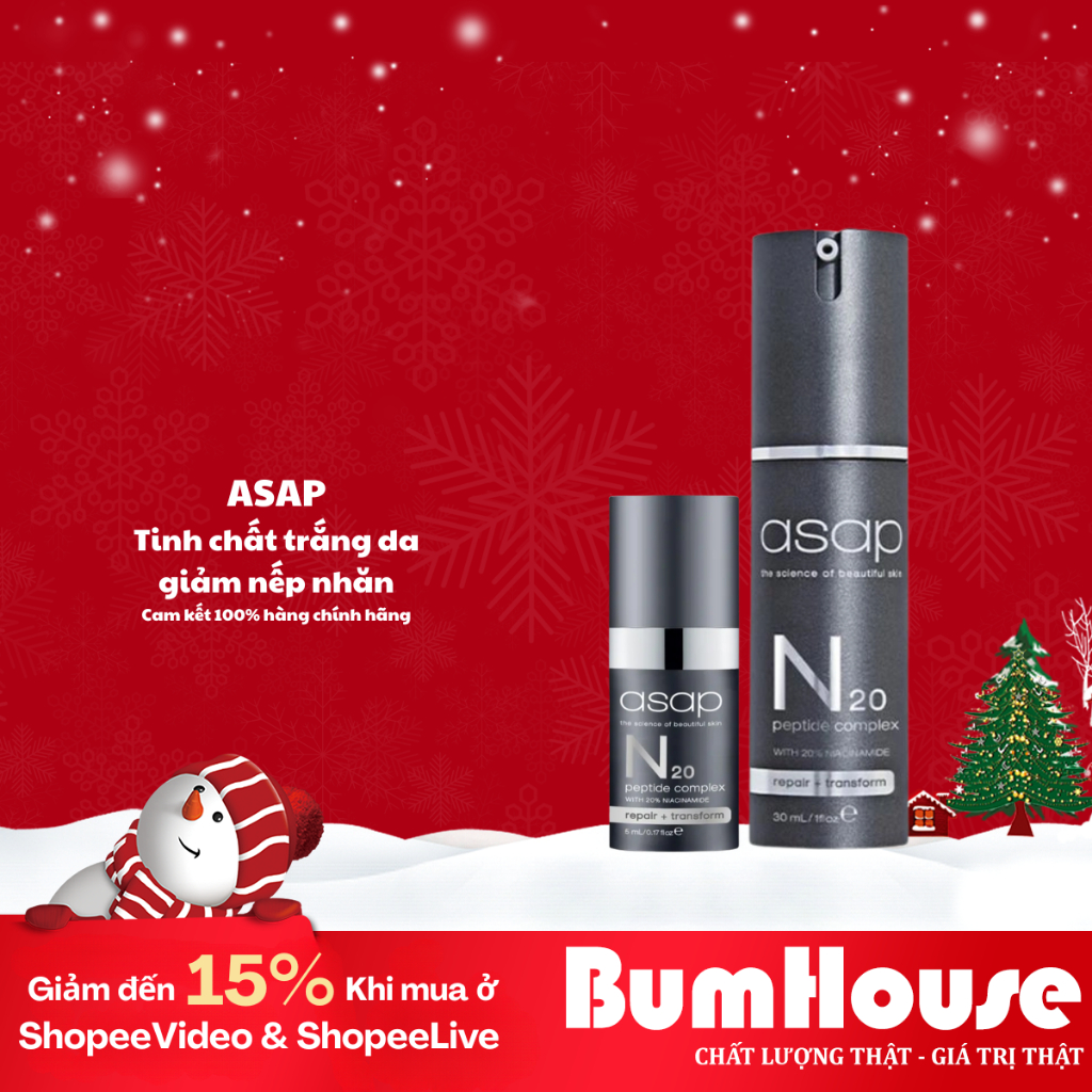 [HÀNG CTY] Tinh chất trắng da, giảm nếp nhăn Asap N20 Peptide Complex 5ml 30ml