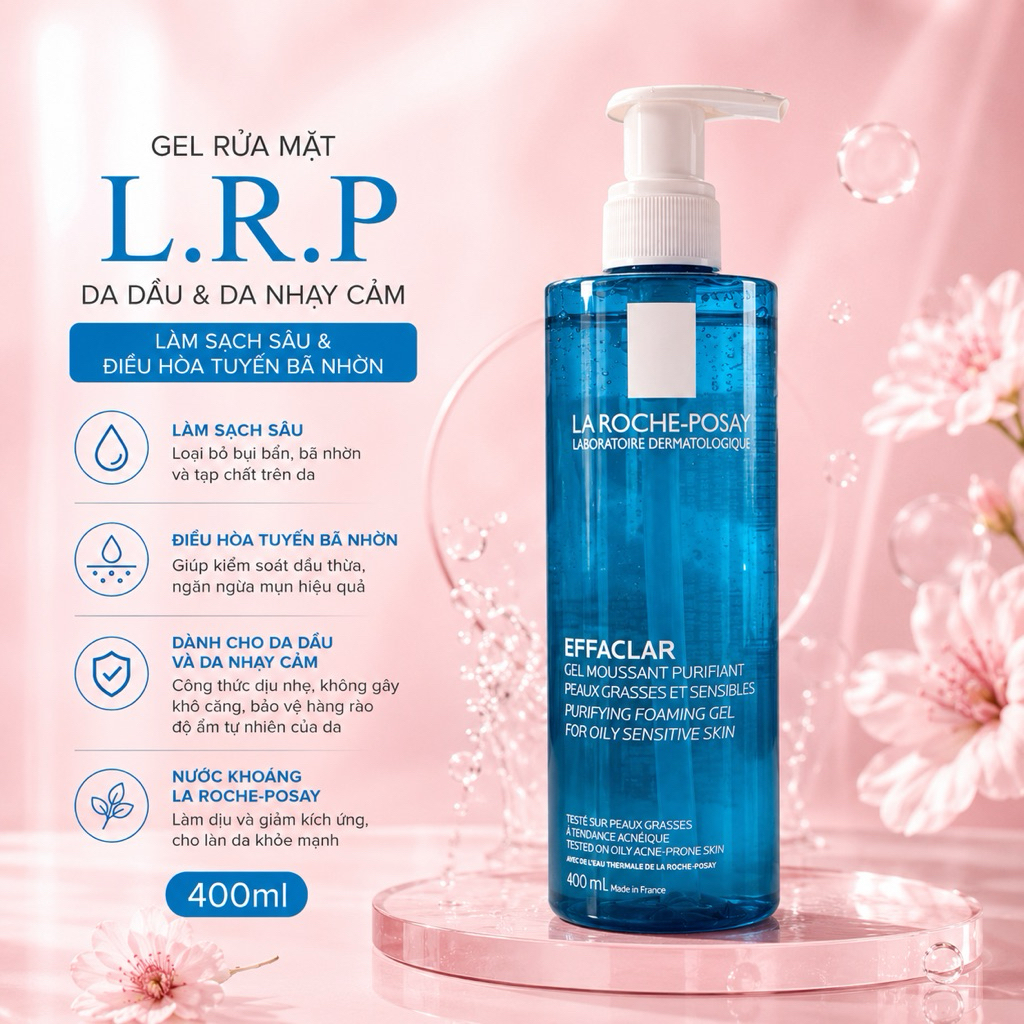 [400ML] SỮA RỬA MẶT DA DẦU MỤN LRP