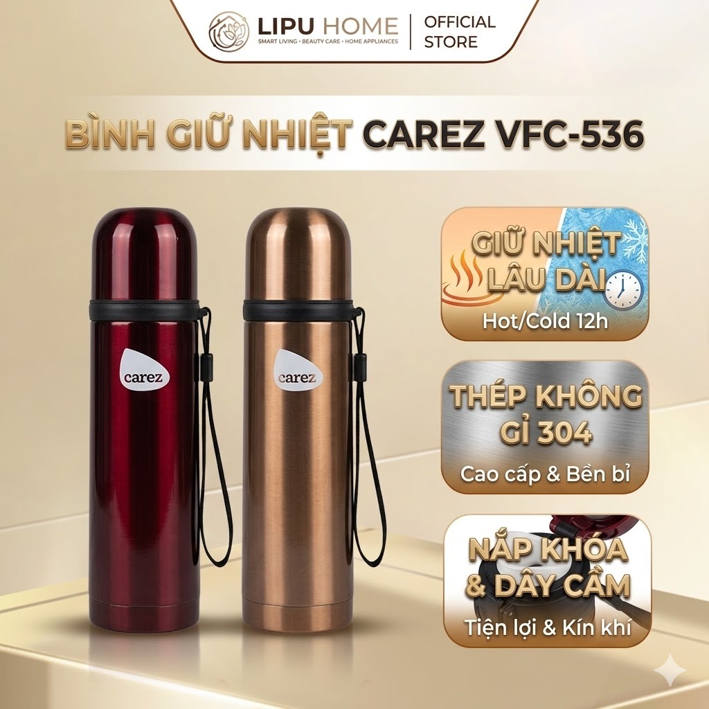 Bình giữ nhiệt CareZ VFC-536 (500ml) Chính hãng Mới