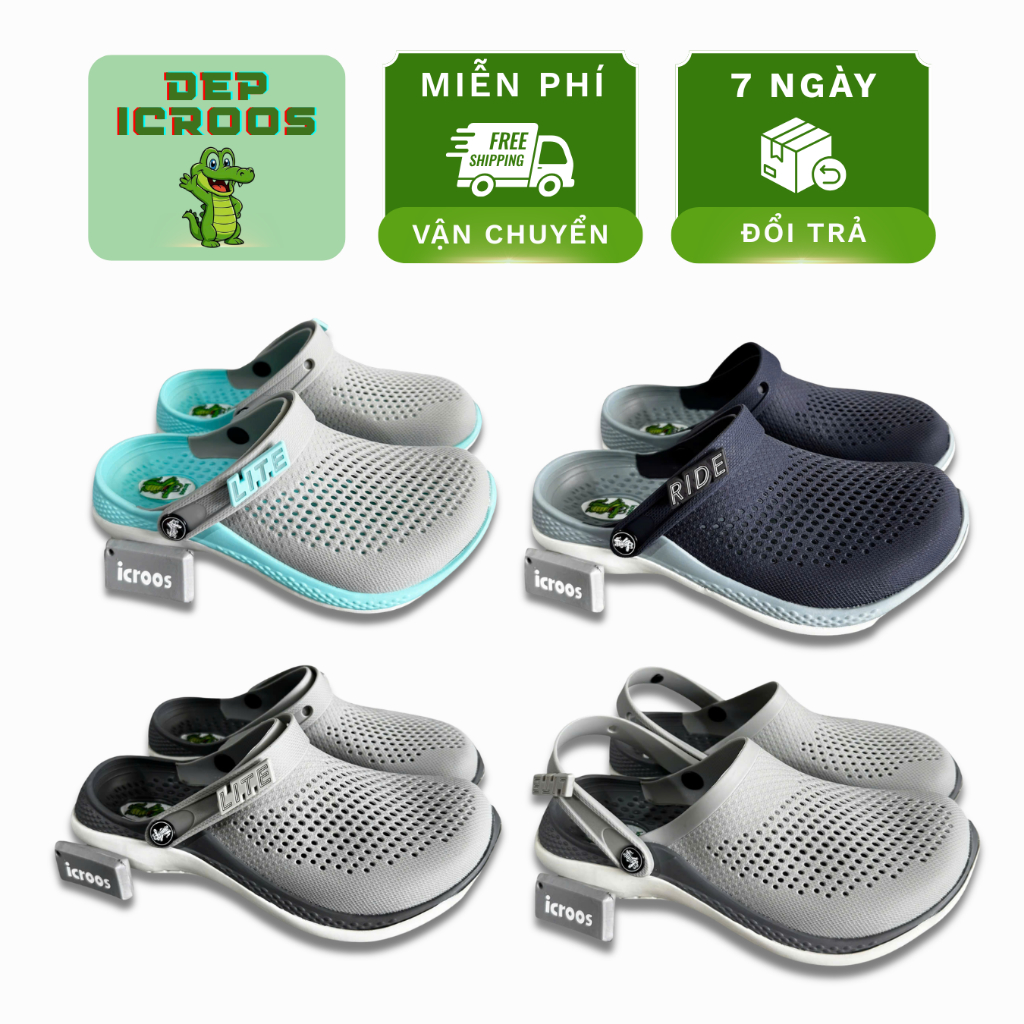 Sục Icroos Literide 360, Dép Icroos Đế Lõm, Dép Sục Thời Trang Dép Literide Chống Trơn Trượt [ SỤC 3