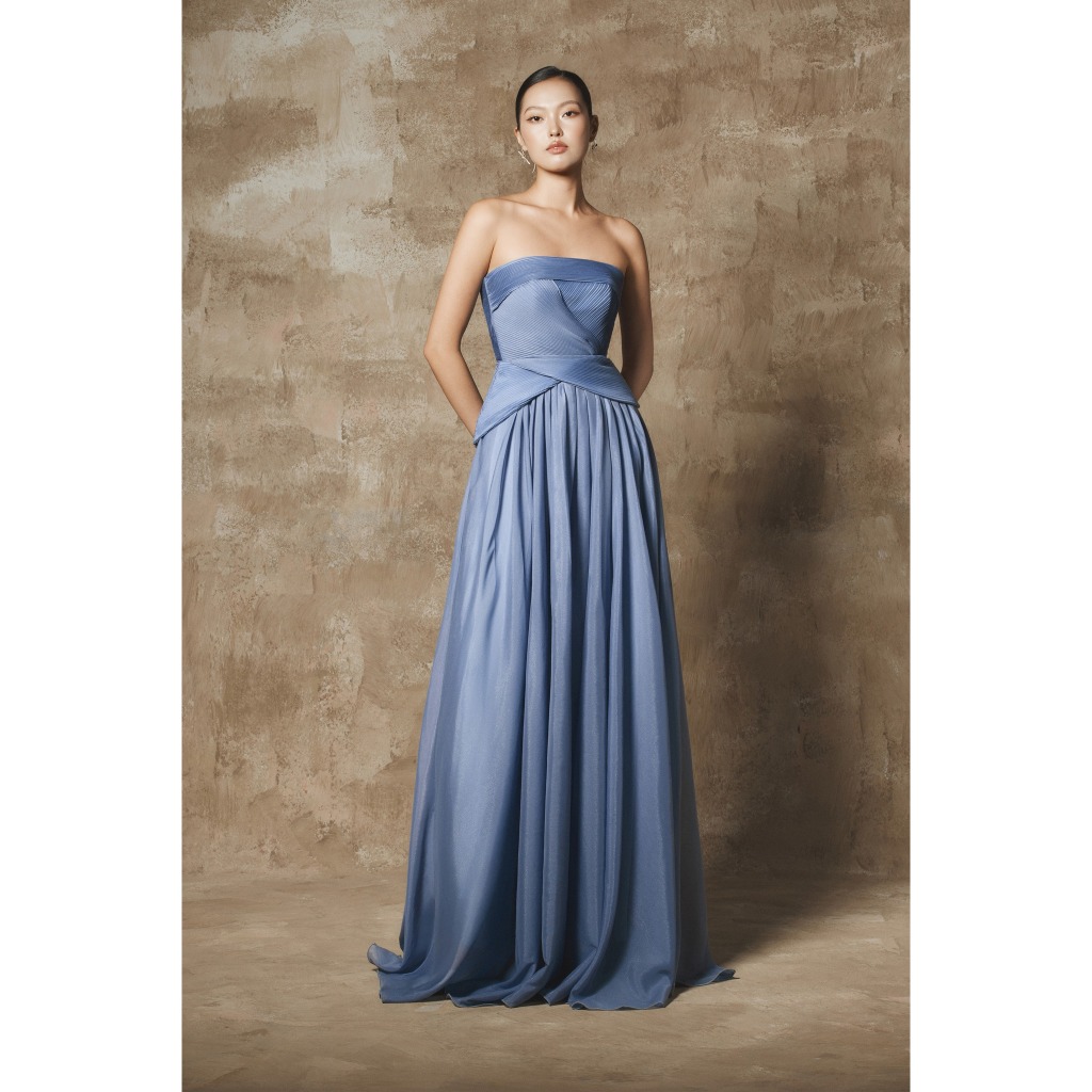 [BYDI DESIGN] NOON DRESS - Đầm Thiết kế Maxi Cúp Ngực Xếp Ly Cao Cấp, Váy Dài Dự Tiệc Thanh Lịch