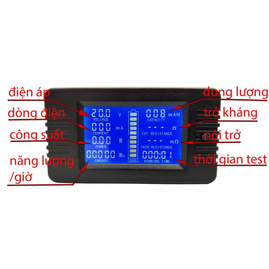 Đồng hồ đo pin, tải DC đa năng 200A PZEM-015