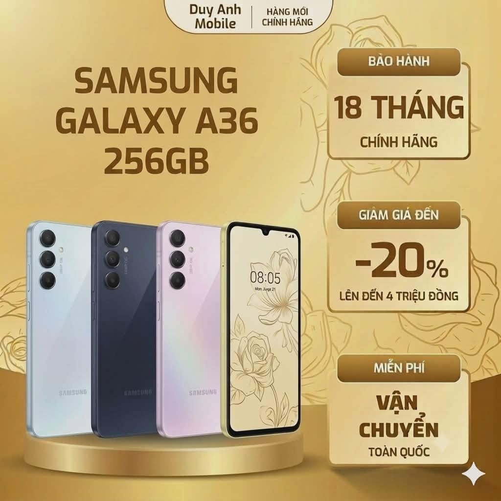 (Kích mới) Samsung A36 8/128 Hàng Chính Hãng