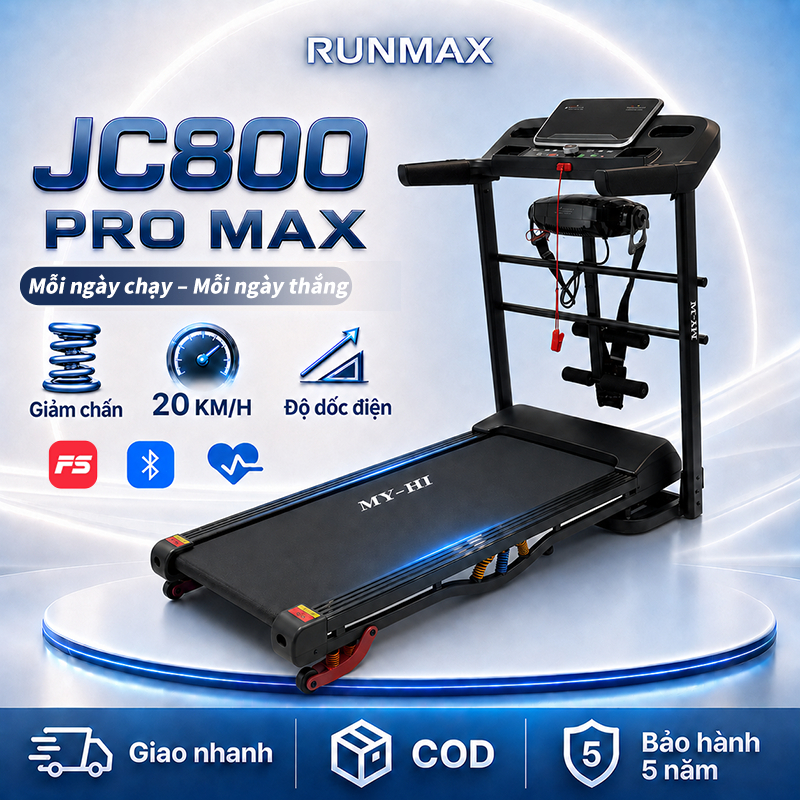 Máy chạy bộ đa năng tại nhà,MY-HI JC800 PRO MAX,Độ dốc điện tử, động cơ mạnh mẽ, giảm chấn chống ồn