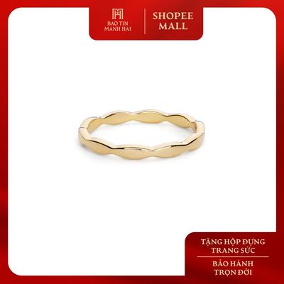 Nhẫn vàng 10K Bảo Tín Mạnh Hải thiết kế trơn thanh lịch PYN2V10KD0-605001