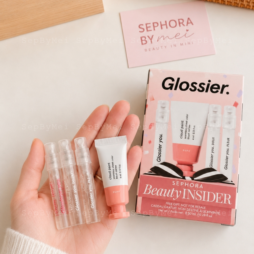 [HAPPY BIRTHDAY] Set Glossier You + Cloud Paint Puff + Nước Hoa Glossier You Mini Discovery