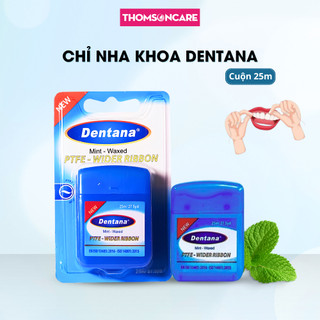 Chỉ nha khoa Dentana hương bạc hà - Chỉ cuộn kẽ xỉa răng vệ sinh chăm sóc răng miệng sau ăn