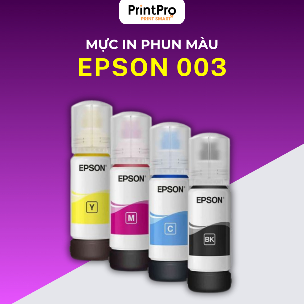 Hộp mực in phun màu Epson 003 Chính Hãng dùng cho máy L1210/L3216/L3210/L3250/L3250...