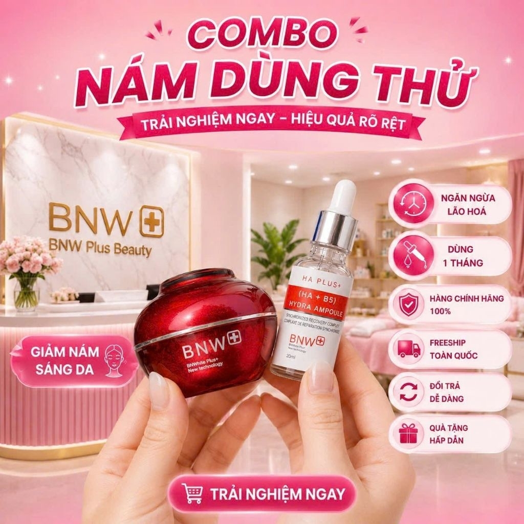 COMBO KEM DƯỠNG TRẮNG BN WHITE