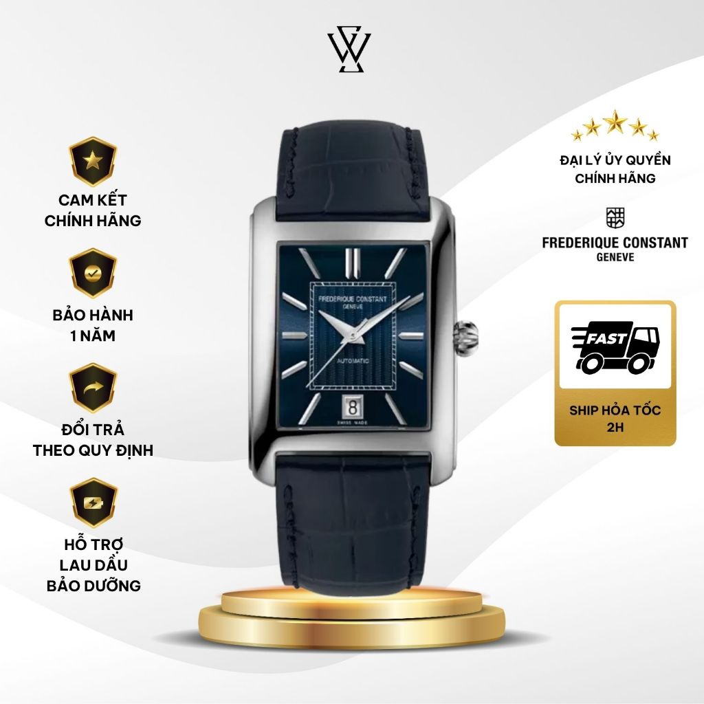 Đồng Hồ Nam Frederique Constant Classics Carree Automatic FC-303N4C26 Size 30x33mm Dây Da Chính Hãng