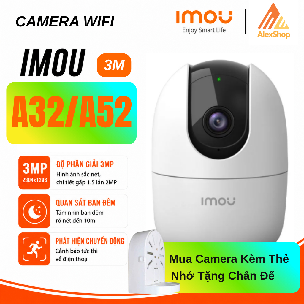 [2026] Camera WiFi Imou A32 - A52 Pro - C32/ Ranger / Mini Xoay 360, Đàm Thoại 2 Chiều