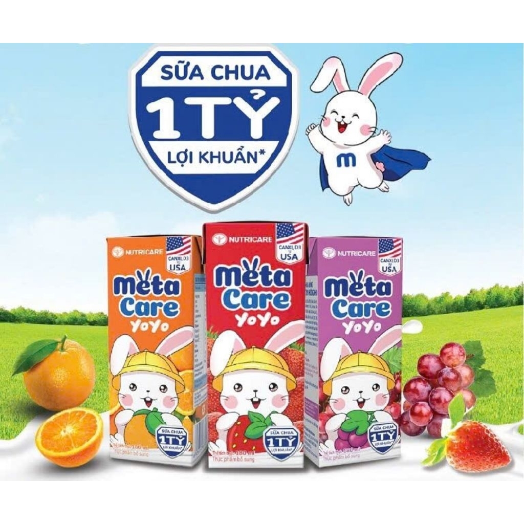 Sữa chua uống Metacare Yoyo trái cây 110ml