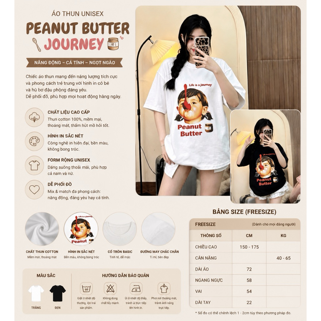 Áo Thun Unisex “Peanut Butter Journey”