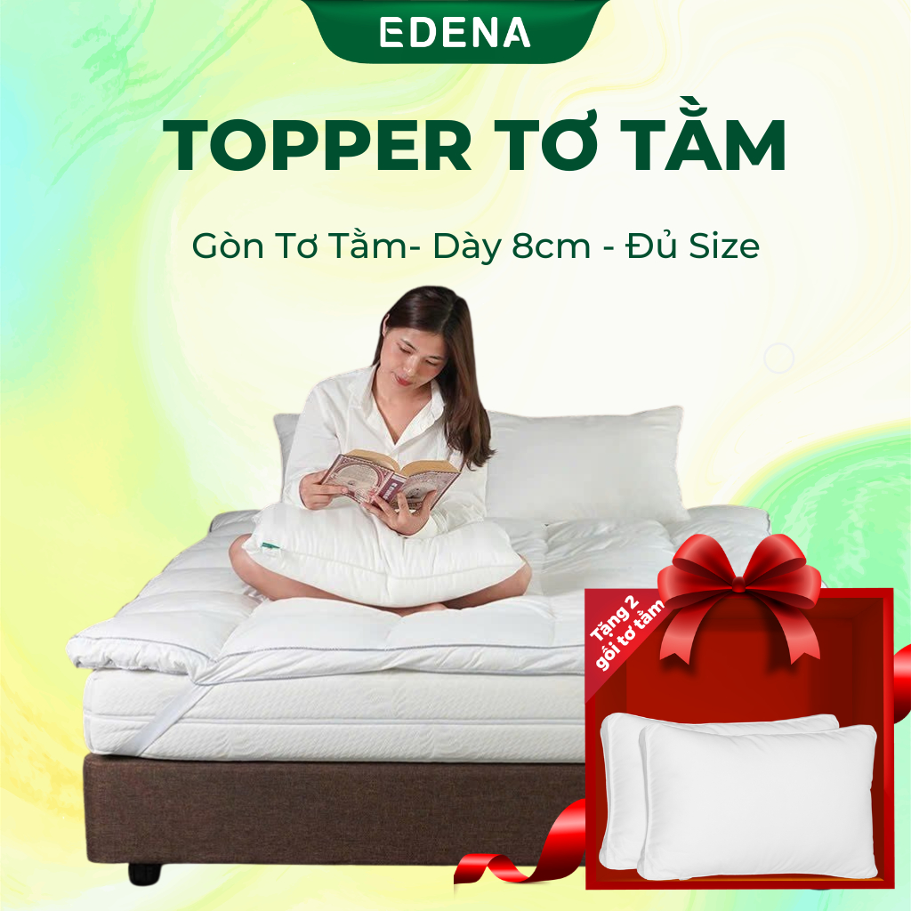 Topper tơ tằm Edena độ dày 8cm