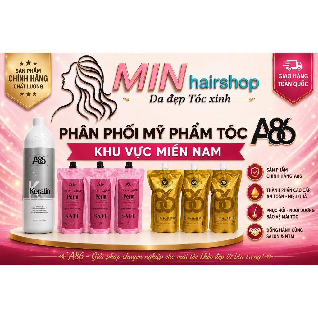 uốn a86 uốn safe duỗi tóc a86 keratin a86 Ph+a86