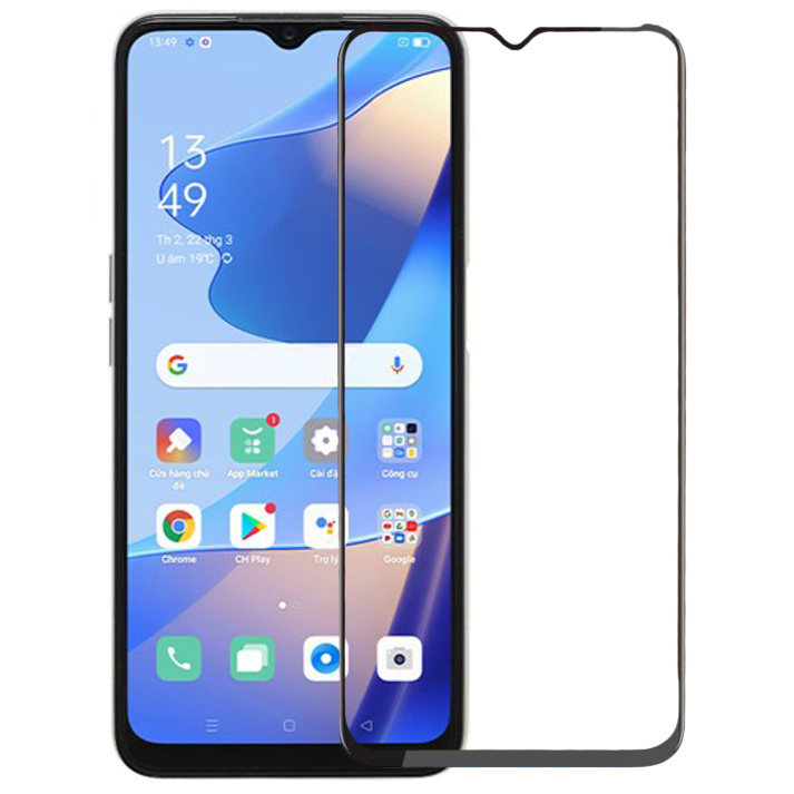 Combo 5 kính cường lực cho Oppo A16/ A16K kính full màn hình full keoo