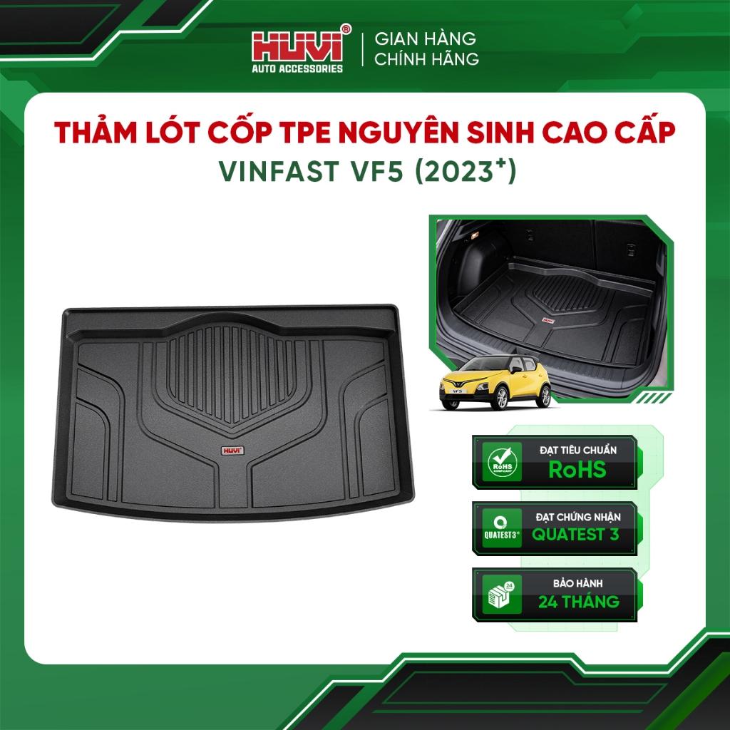 Thảm lót cốp ô tô Vinfast VF5 2023-2026 bảo vệ khoan cốp Huvi