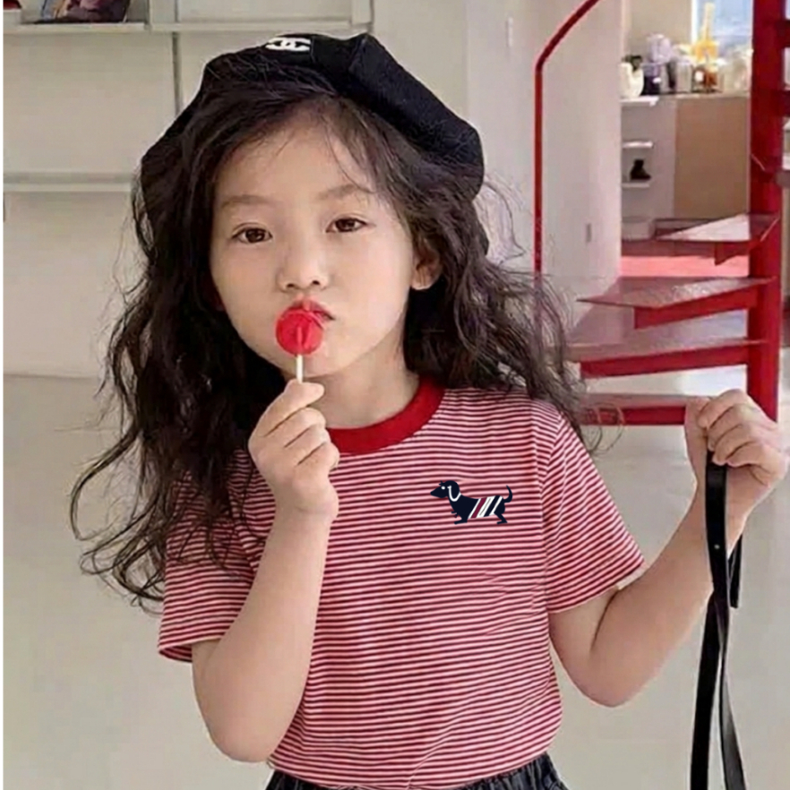 Áo sọc đỏ trắng cho bé gái từ 1-9 tuổi (14-37kg) JULY KID. Vải cotton đẹp.