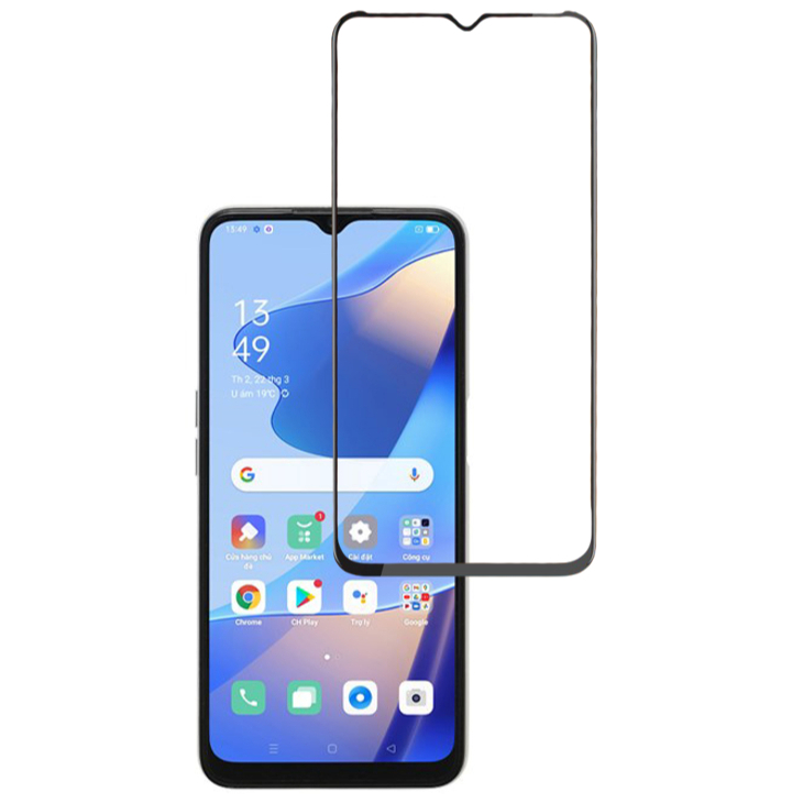 Combo 2 cường lực Oppo A16/ A16K kính full màn hình full keo