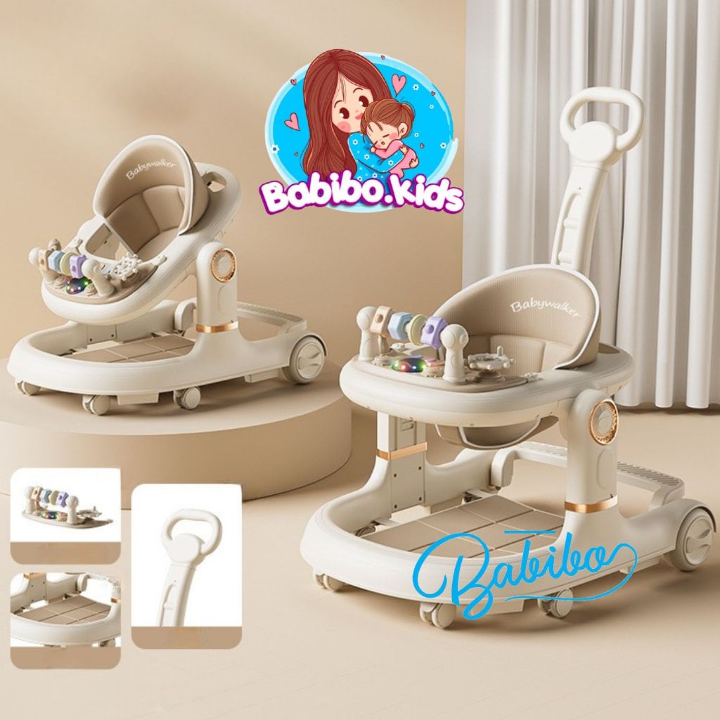 Xe tập đi chữ U babibo kid, Xe tập đi cho bé có bàn nhạc vui nhộn gấp gọn dễ dàng 561 BABIBO KIDS