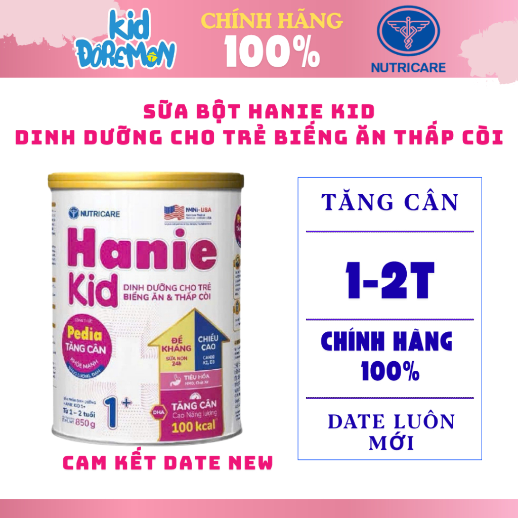 [NutriCare] Sữa Bột NutriCare Hanie Kid 1+ 850gram cho bé mẫu mới
