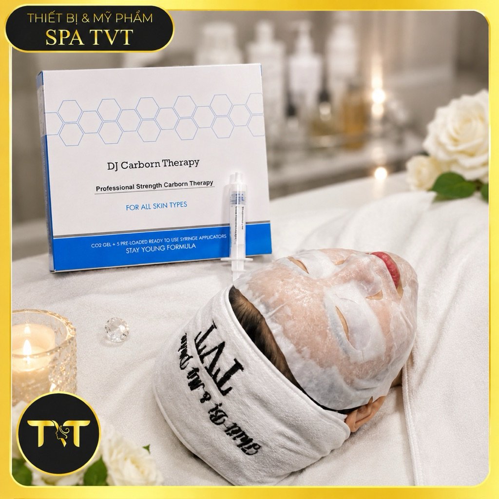 Mặt nạ thải độc CO2, thải độc da DJ CARBON THERAPY(5 ống , 5 mặt nạ)