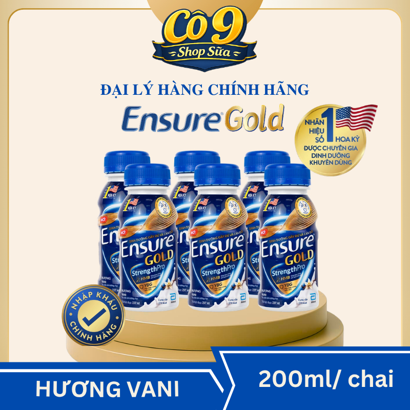 Lốc 6 Chai - Thực phẩm dinh dưỡng y học: Ensure Gold 237ml
