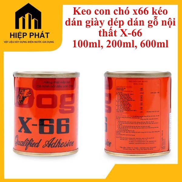 Keo con chó x66 kéo dán giày dép dán gỗ nội thất, Keo dán đa năng X-66 - Keo dán gỗ Dog X66 , 100ml,