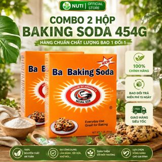 【COMBO 2 HỘP】Bột Baking Soda Natural USA Mỹ đa năng bột nở baking khử mùi tẩy rửa làm bánh - 454GR