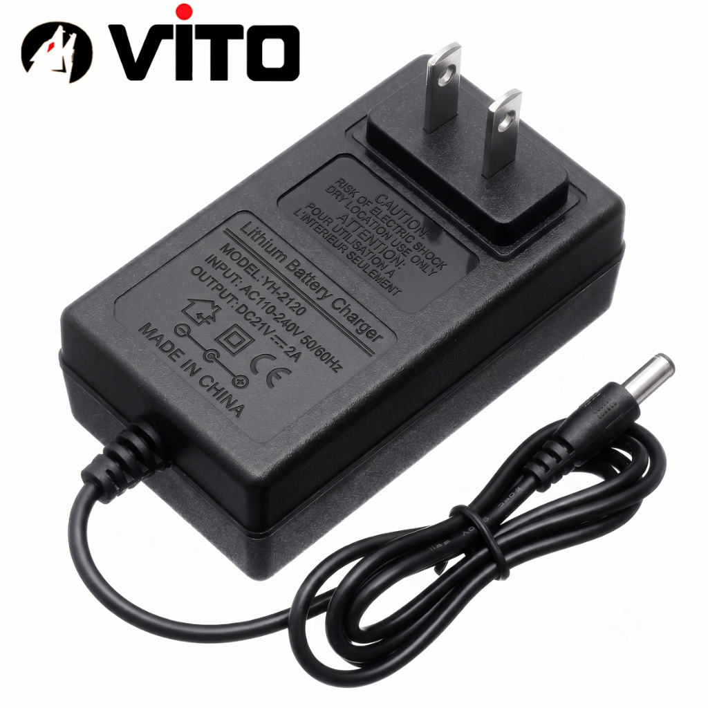 Sạc Pin 5S 21V 1A / 2A VITO VT00020 - Bộ Sạc Adapter Tự Ngắt Khi Đầy Cho Máy Khoan Pin, Máy Siết Bul